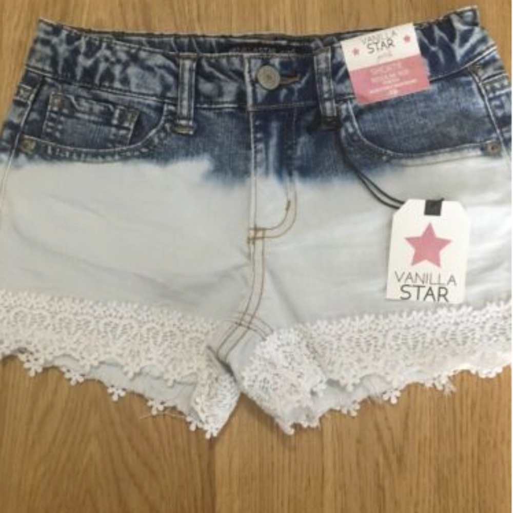 Vanilla Star Youth Girls Ombre Jean Shorts NEW 10